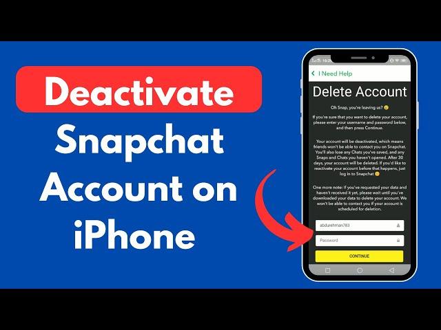 How to Deactivate Snapchat Account on iPhone (Quick & Simple)