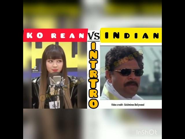 korean vs indian || Introduction style #girlsvsboys #memes #vs