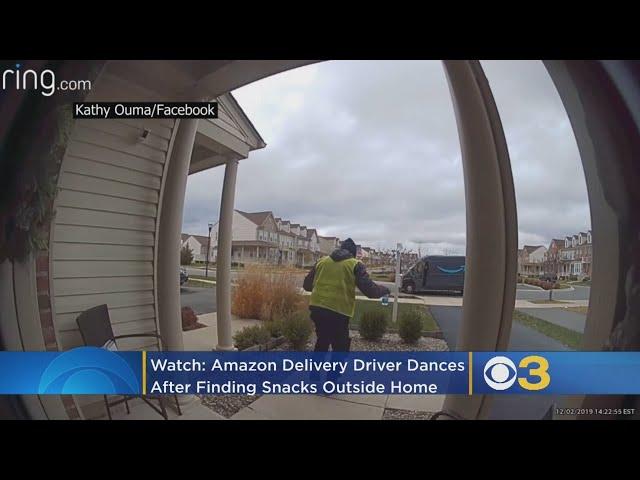 WATCH: Amazon Delivery Driver Has Best Reaction To Finding Snacks Outside Delaware Home