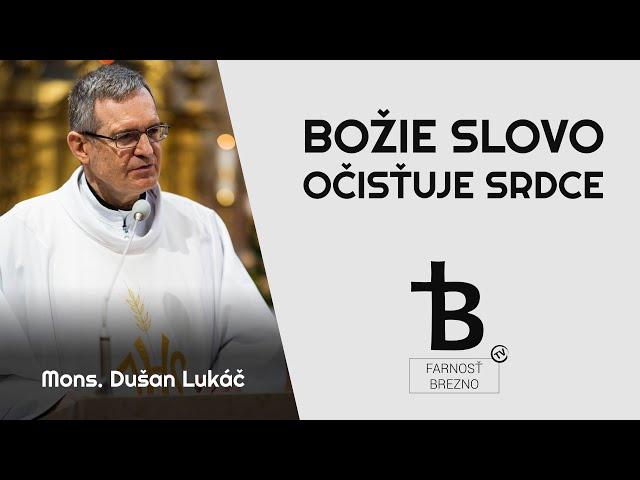 Božie slovo očisťuje srdce. │ o. Dušan Lukáč