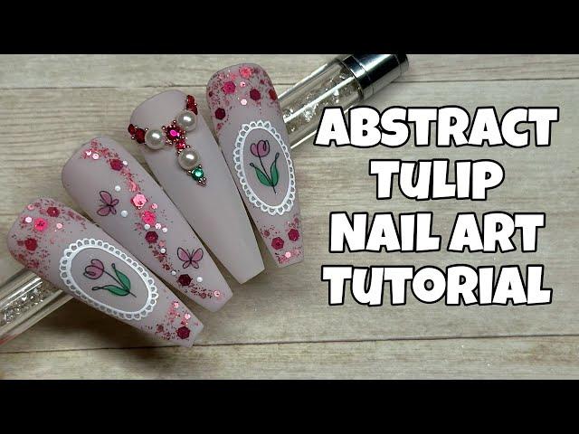 Abstract Tulip Nail Art Tutorial | Nail Sugar | Madam Glam