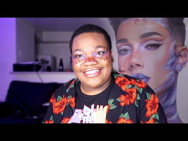 I follow a James Charles makeup tutorial with only audio