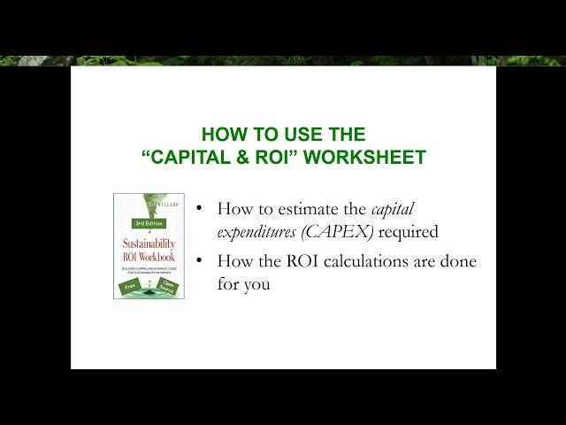 SRW – Capital & ROI worksheet