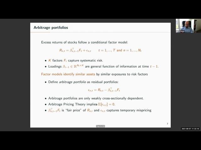 Markus Pelger, Stanford University: Deep Learning Statistical Arbitrage (9/7/21)