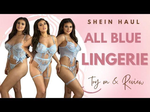 All Blue Lingerie Try On & Review #tryon #sheinhaul