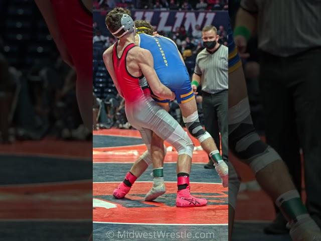 Renzo Morgan of Deerfield returns Seth Digby of Lake Forest to the mat