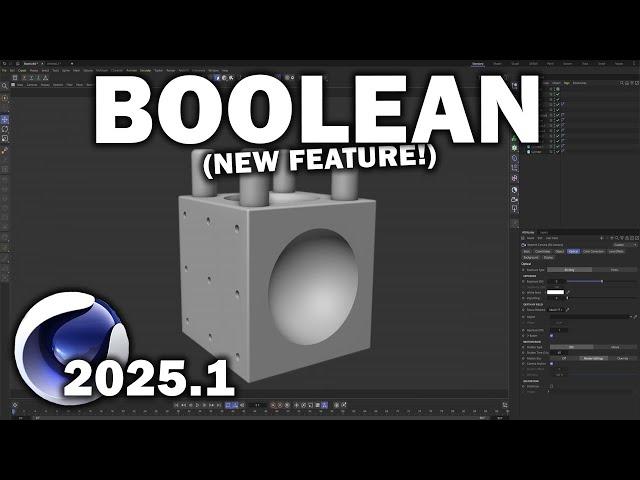 Cinema 4d 2025.1: New/Updated Boolean!