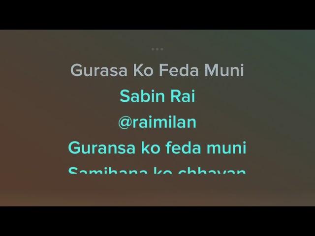 Gurasa ko feda muni karaoke Sabin Rai Nepali Song Karaoke