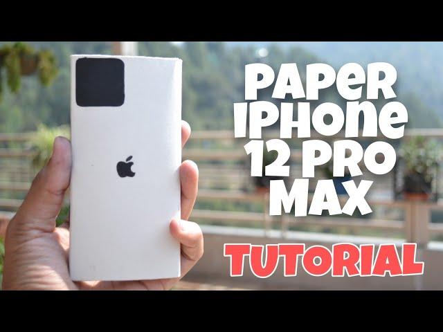 How to make IPHONE 12 PRO MAX with paper!!! [TUTORIAL] ORIGAMI NO GLUE!