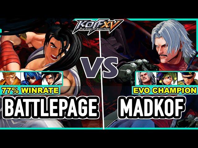 KOF XV  Battlepage (Haohmaru/Krohnen/Ryo) vs Madkof (Rugal/Sylvie/Heidern)