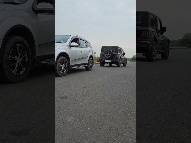 Xuv 500 VS Thar tug of war.           #automobile