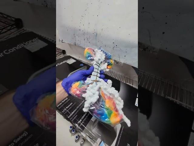 weaving double rainbow combo #handmade #artprocess #tiedye #fyp