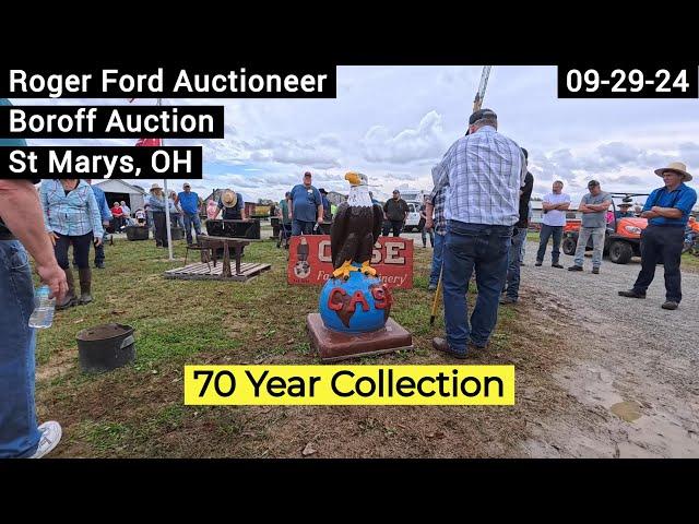 Results - Pedal Tractors - Copper & Ornate Cast Iron Kettles - Signs - Boroff Auction 09-28-24