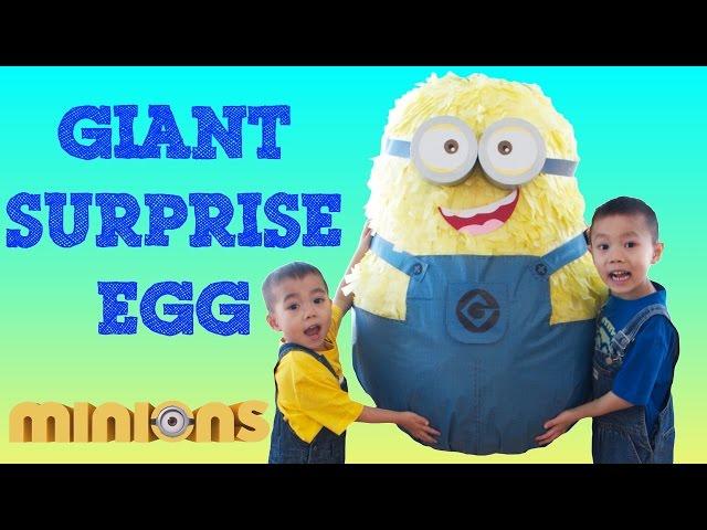 GIANT MINION EGG SURPRISE | World's BIGGEST Surprise Egg | Despicable Me | Lucas & Ryan | LRH & Toyz