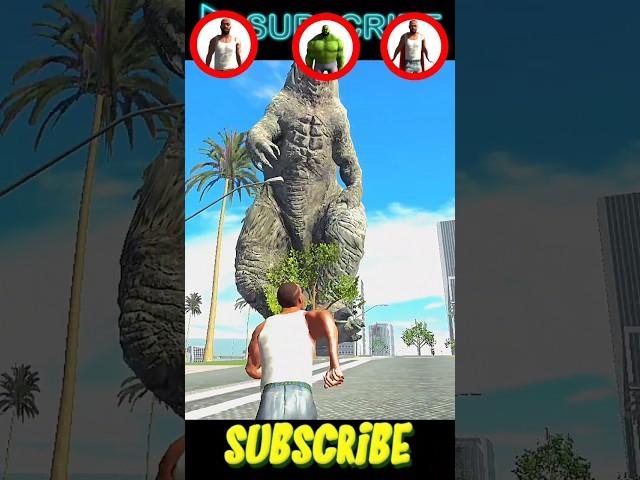 Godzilla fight character challenge Indian bike driving 3D #shorts #gaming #gta