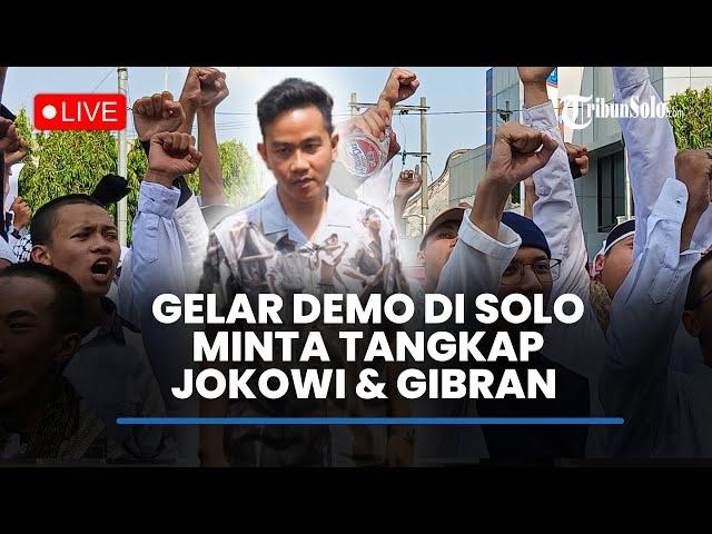 Beda Aksi Massa Tuntut Gibran di Solo dan Jakarta, di Patung Kuda Pendemo Teriakkan Nama 'Fufufafa'