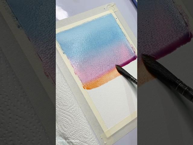 How to Create a Stunning Watercolor Gradient Wash | Step-by-Step Tutorial #art #painting #howtodraw