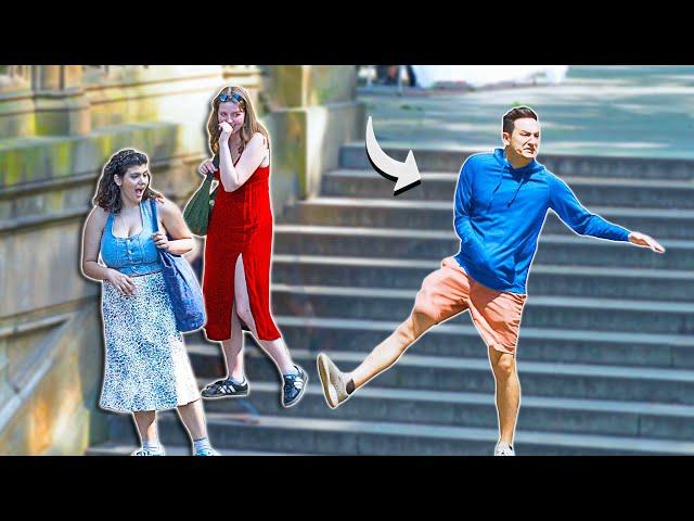 Funny Fart Prank in NYC! Staircase of DOOM!