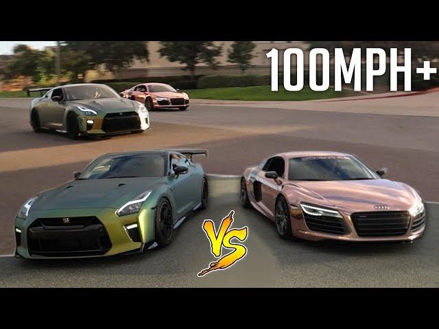 INTENSE DRAG RACE vs TANNER BRAUNGARDT'S AUDI R8!