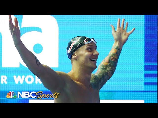 Caeleb Dressel breaks Michael Phelps' 100m butterfly World Record | NBC Sports