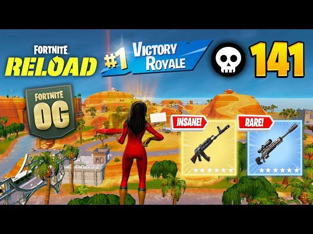 141 Elimination Solo Vs Squads Reload "Zero Build" Gameplay Wins (Fortnite RELOAD Chapter 2)