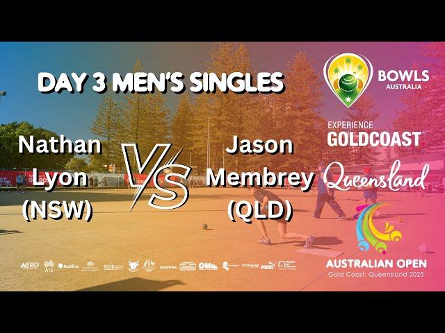 2025 Australian Open - Men’s Singles – Sectional – Nathan Lyon (NSW) vs Jason Membrey (QLD)