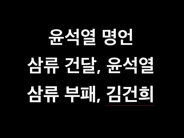 윤석열 명언, 삼류 건달 정치.. 특검거부자는 범죄자다