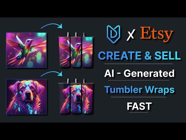 How To Create & Sell AI Generated Tumbler Wraps Fast on Etsy with MyDesigns