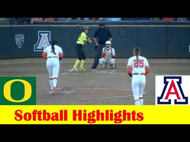 #22 Oregon vs #21 Arizona Softball Game 1 Highlights, April 12 2024