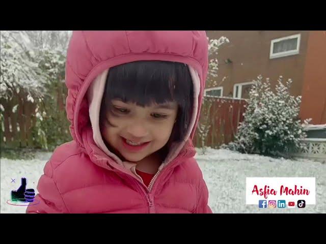 First Snow in Manchester 2021!| Snow Vlog| Asfia Mahin