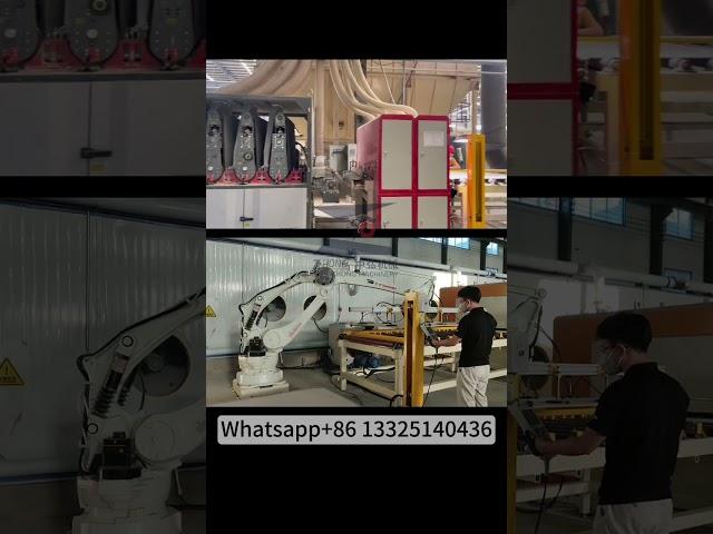 #shorts Robot arm type sanding machine for fiber cement board/calcium silicate panel machine