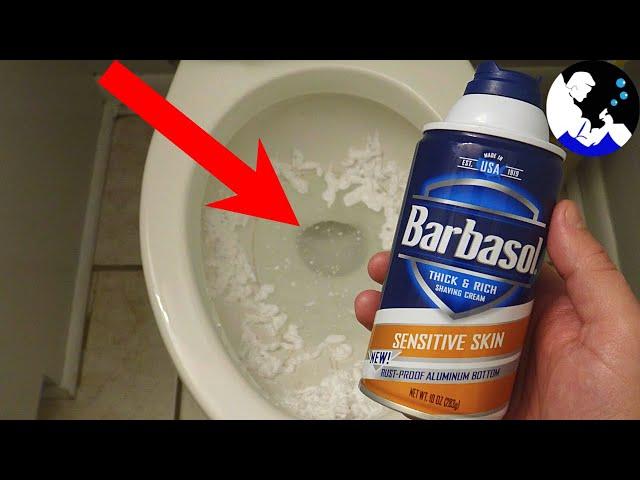 Spray Shaving Cream in your Toilet and WATCH WHAT HAPPENS