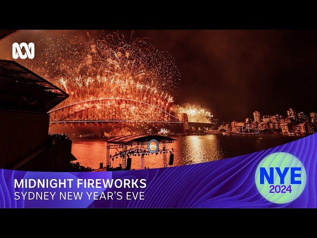 Sydney Midnight Fireworks | New Year's Eve 2024 | ABC iview