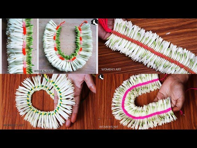 4 different types of Tuberose flower garland making / sampangi poo / சம்பங்கி / Polianthes tuberosa