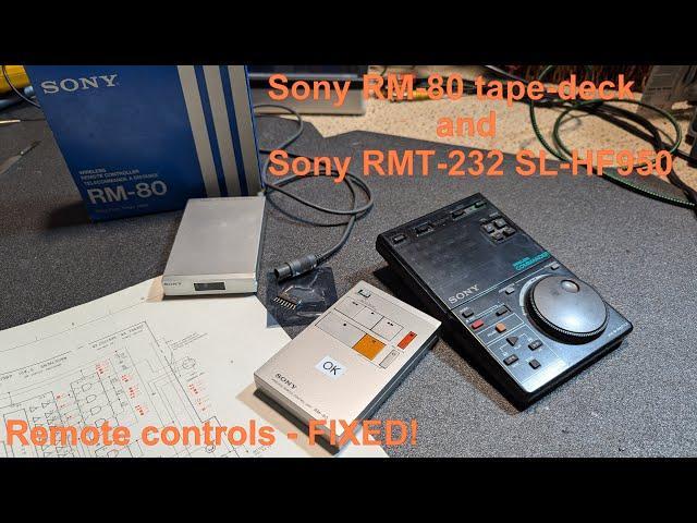 Sony remote controls  - Part 2 - RM-80 tape deck and RMT-232 Betamax