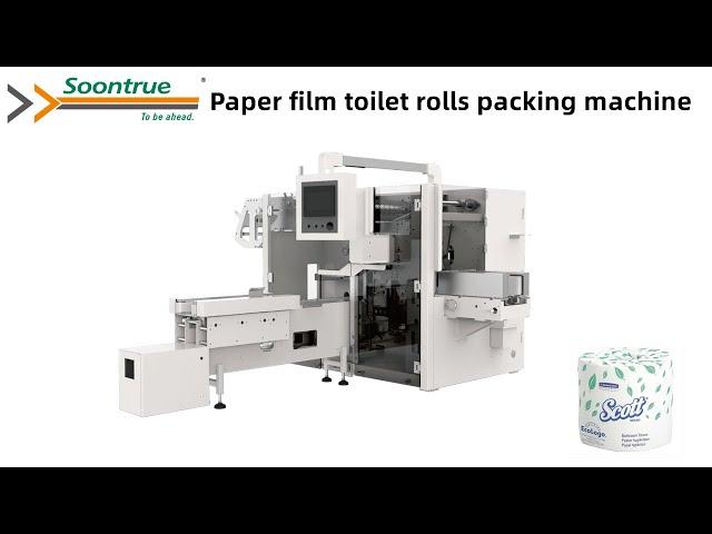 Toilet paper roll packaging machines by paper film