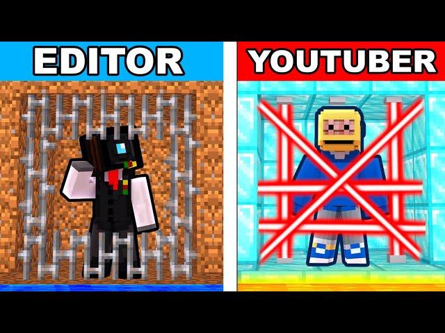 Editor VS Youtuber Gevangenis Bouwen In Minecraft