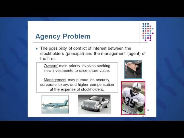 Session 01: Objective 4 - Agency Problem and Control of the Corporation (2016)