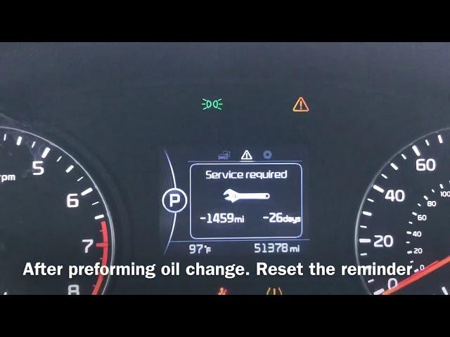 Kia Optima reset service reminder