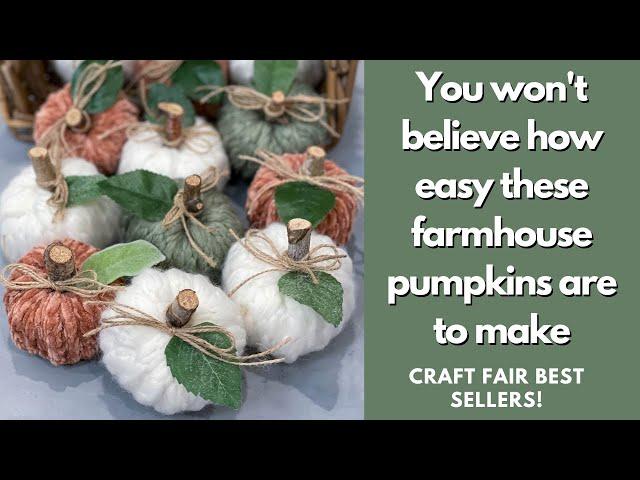 DIY Sweater Style Farmhouse Pumpkins/Fall Decor/Craft Fair Ideas 2023