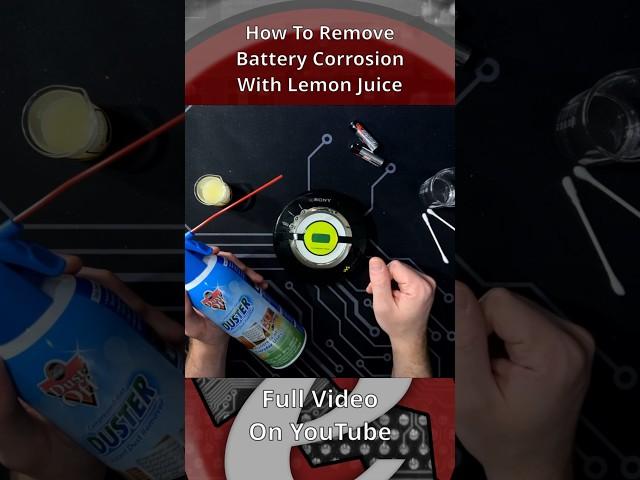 How To Remove Battery Corrosion With Lemon Juice #diy #retro #walkman #CD #sony #cleaning #battery