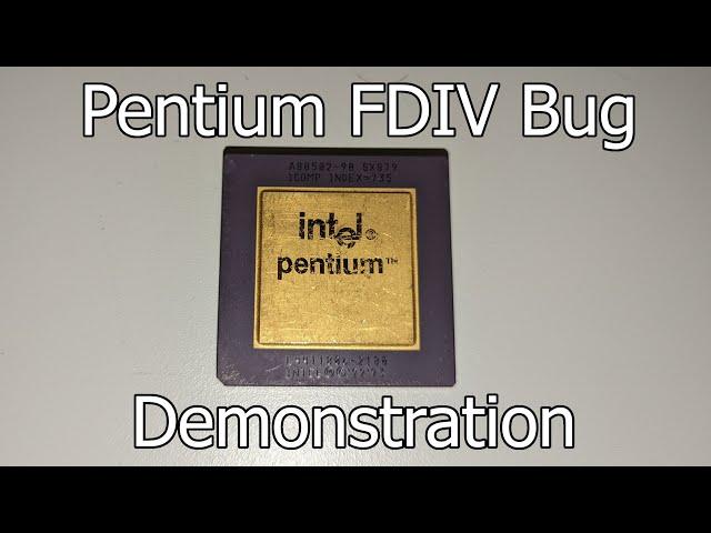 Demo of the Pentium FDIV Bug