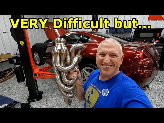 Ferrari 599 6 into 1 Valvetronic Headers POV DIY Installation