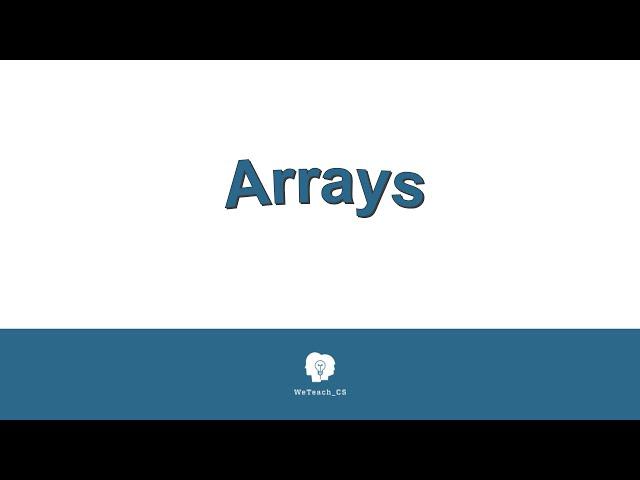 1D Arrays