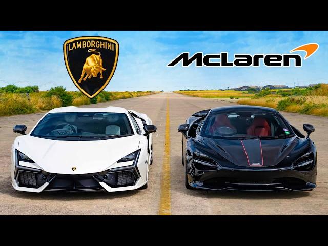 McLaren 750S vs Lambo Revuelto: ARRANCONES