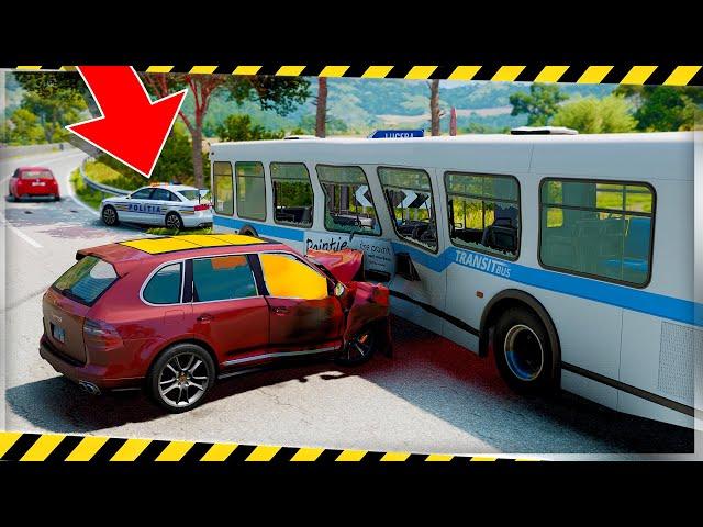 Accidente Intenționate cu un Porsche Cayenne Turbo S pe BeamNG.Drive