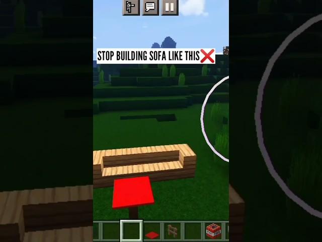 (*Super easy*)SOFA IN MINECRAFT|Zapster #shorts