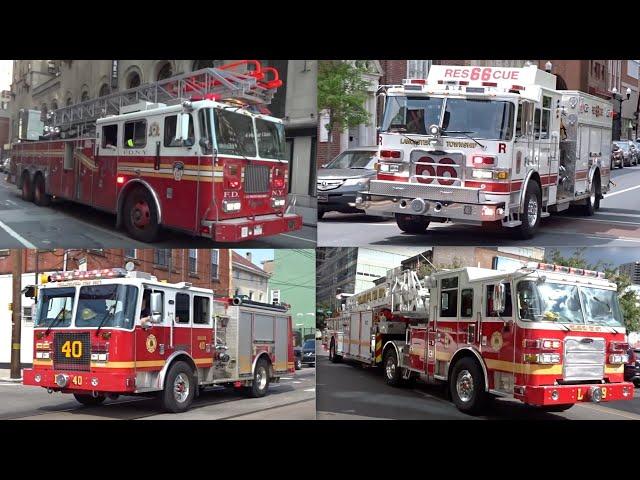 Fire Trucks Responding - Compilation