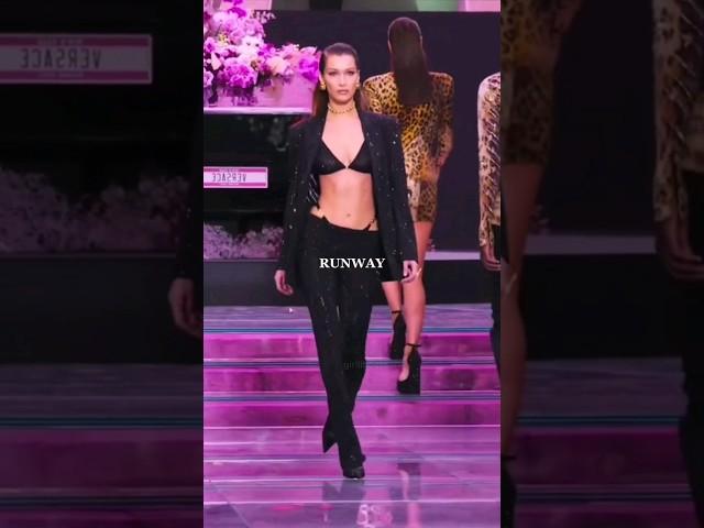 Bella hadid Rehersal Vs Runway #fashion #viral #runway