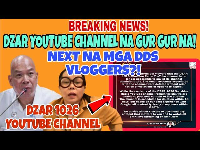 BREAKING NEWS! GINURGUR NA NAMAN DZAR 1026 YOUTUBE CHANNEL! NEXT MGA DDS VLOGGERS NA?!